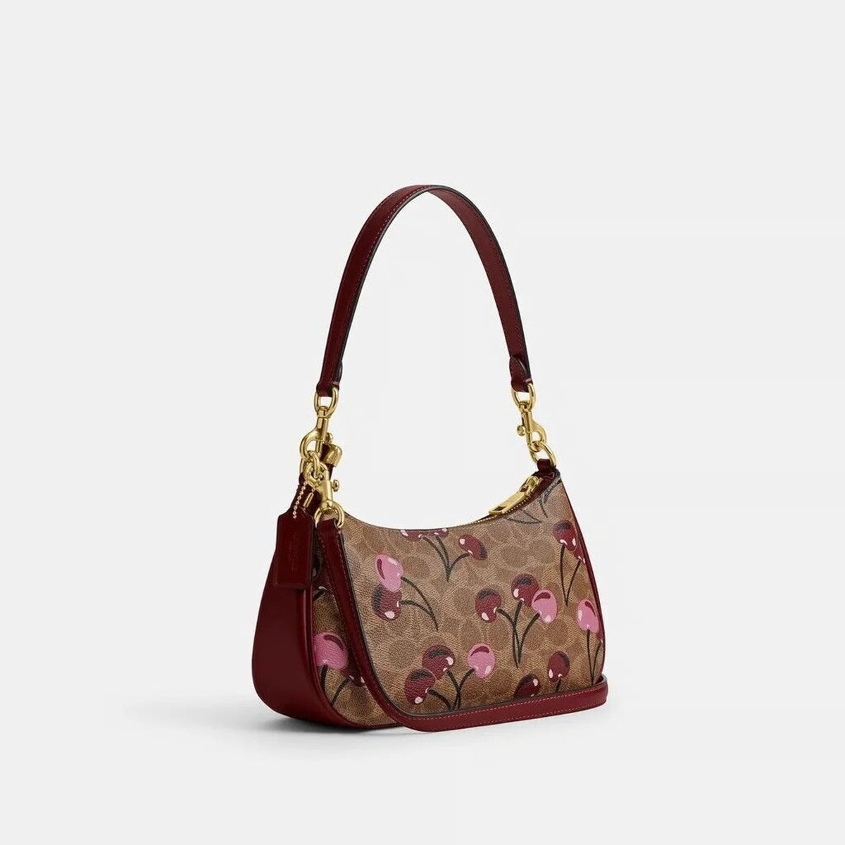 Coach Teri Shoulder Bag In Signature Canvas With Cherry Print