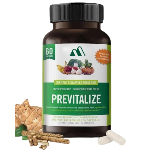 Prebiotic & Probiotic Supplement for Gut Health, Digestive Balance & Microbiome Support | Fiber Formula Capsules (60 Count)