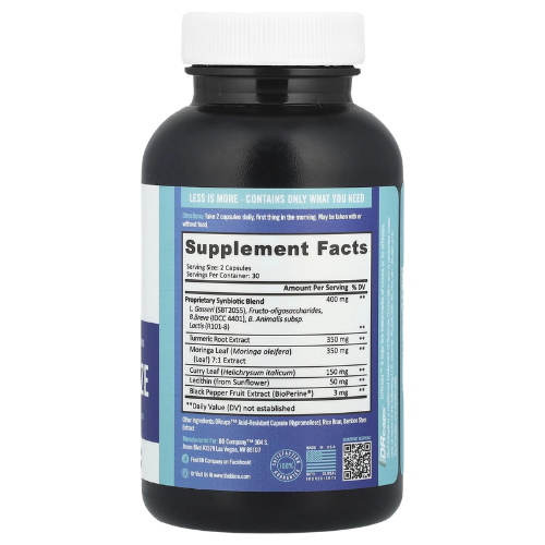 Synbiotic Supplement for Gut Health, Digestive Balance & Microbiome Support | Botanical Probiotic Formula Capsules (60 Count)
