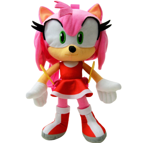 Sonic The Hedgehog Amy Rose in Red Dress Plush Stuffed Animal