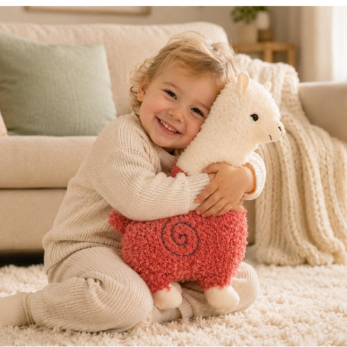 Alpaca Plush Toy | Rose Velvet Stuffed Animal | Soft Cuddly Pillow (28-46cm)
