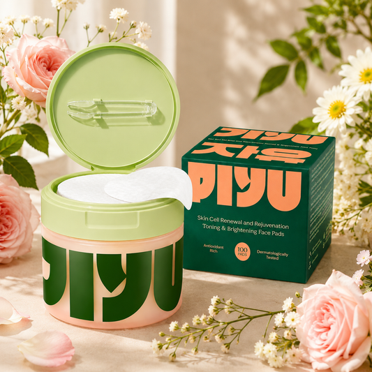 Jiyu Korean Skincare Anti-Aging, Dark Spot & Wrinkle Minimizing Toner Pads