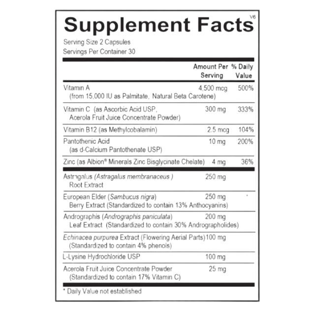 Viracid Immune Support Capsules 60 Count
