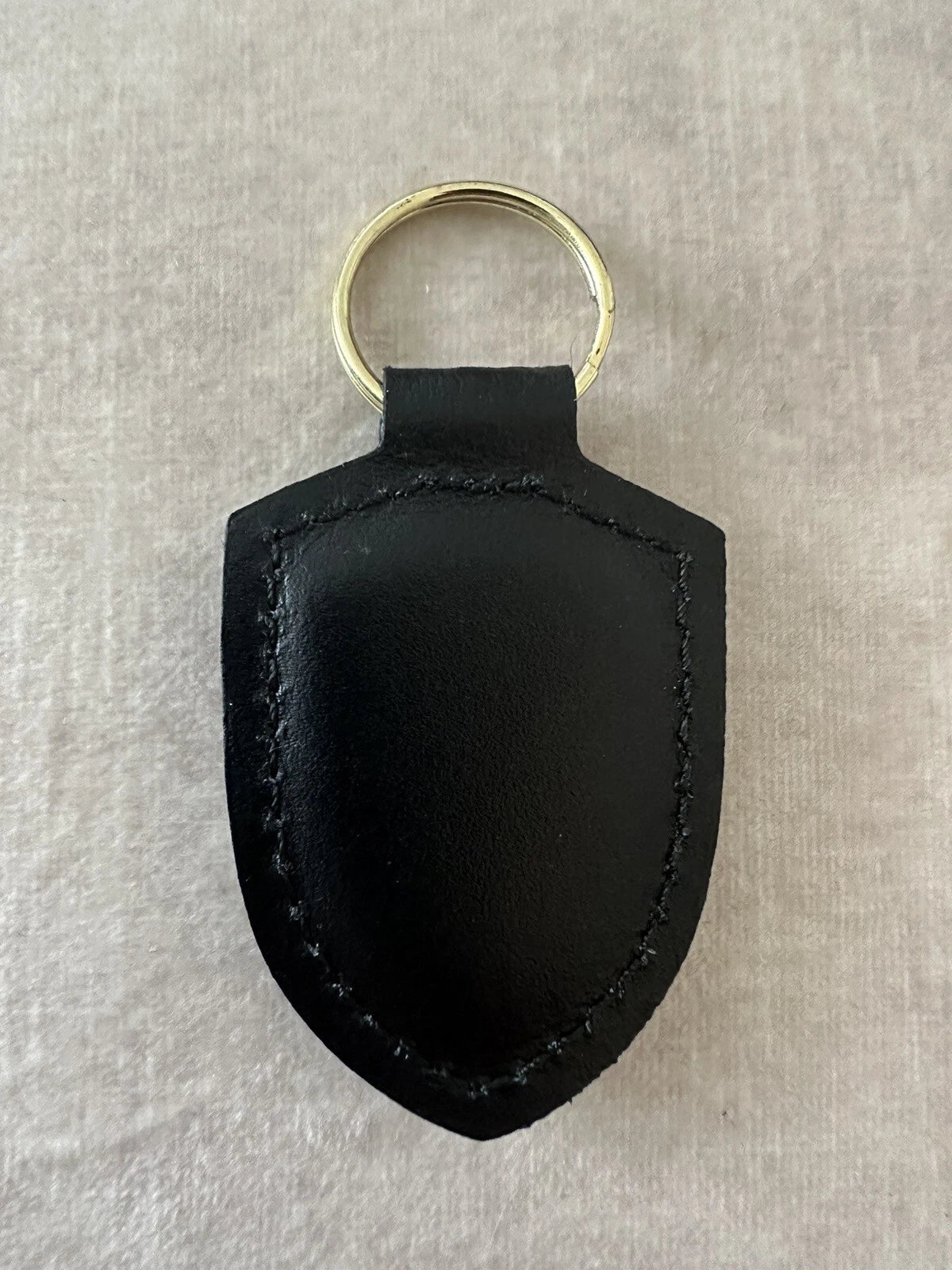 Porsche Original Key Fob Black Leather, Metal Colour Crest