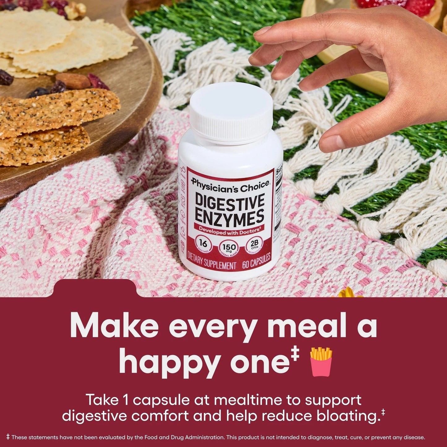 Physician's CHOICE Digestive Enzymes for Bloating & 60 Count